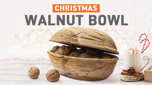 Christmas Walnut Bowl
