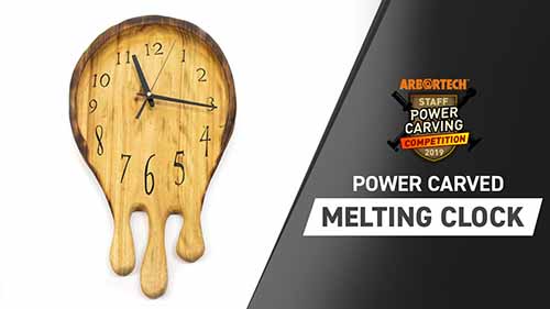 Power Carved Melting Clock