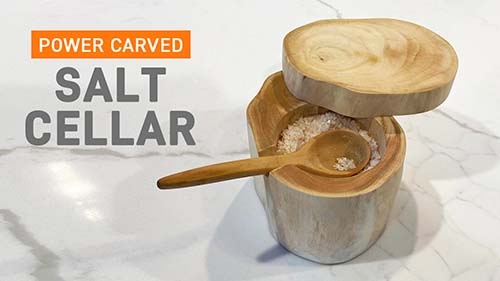 DIY Wood Carved Salt Cellar