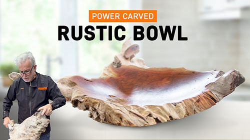 Power Carved Rustic Bowl