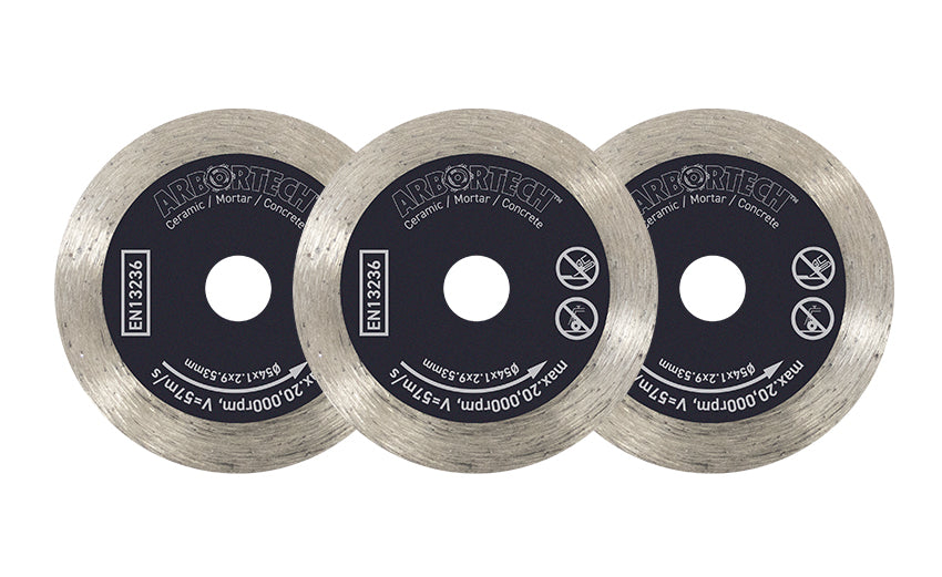 54 mm x 1.2 mm Diamond Disc (3 Pack) for Mini Grinder MG1000