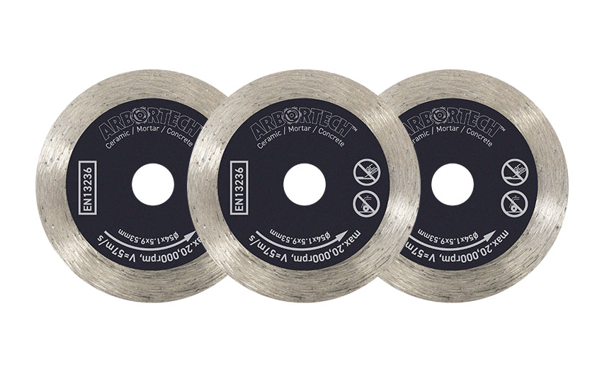 54 mm x 1.5 mm Diamond Disc (3 Pack) for Mini Grinder MG1000